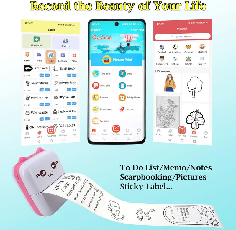 Mini Pocket Thermal Printer – No Ink, Instant Photos