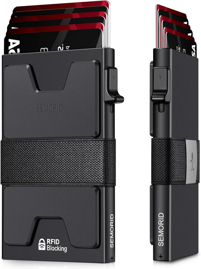 Minimalist RFID-Blocking Slim Card Holder Wallet