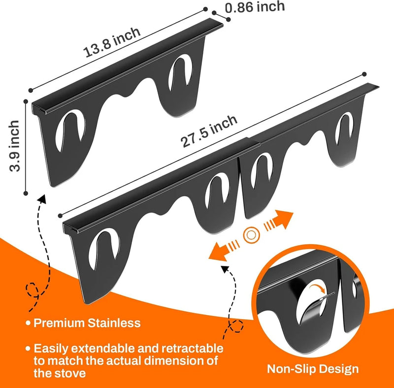 Adjustable Stainless Steel Stove Gap Covers