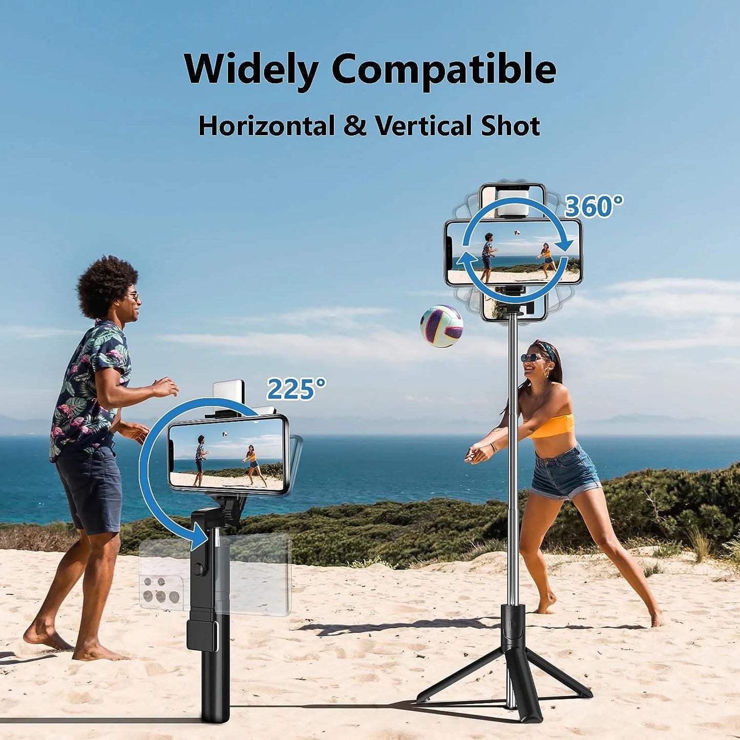 Cmybabee Selfie Stick, Tripod, 40In Retractable Selfie Stick Tripod with Remote, 2 Level Fill Light, Selfie Tripod for Iphone Android