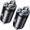 2-Pack 125W Fast Car Charger, Mini Flush Fit USB C Car Adapter